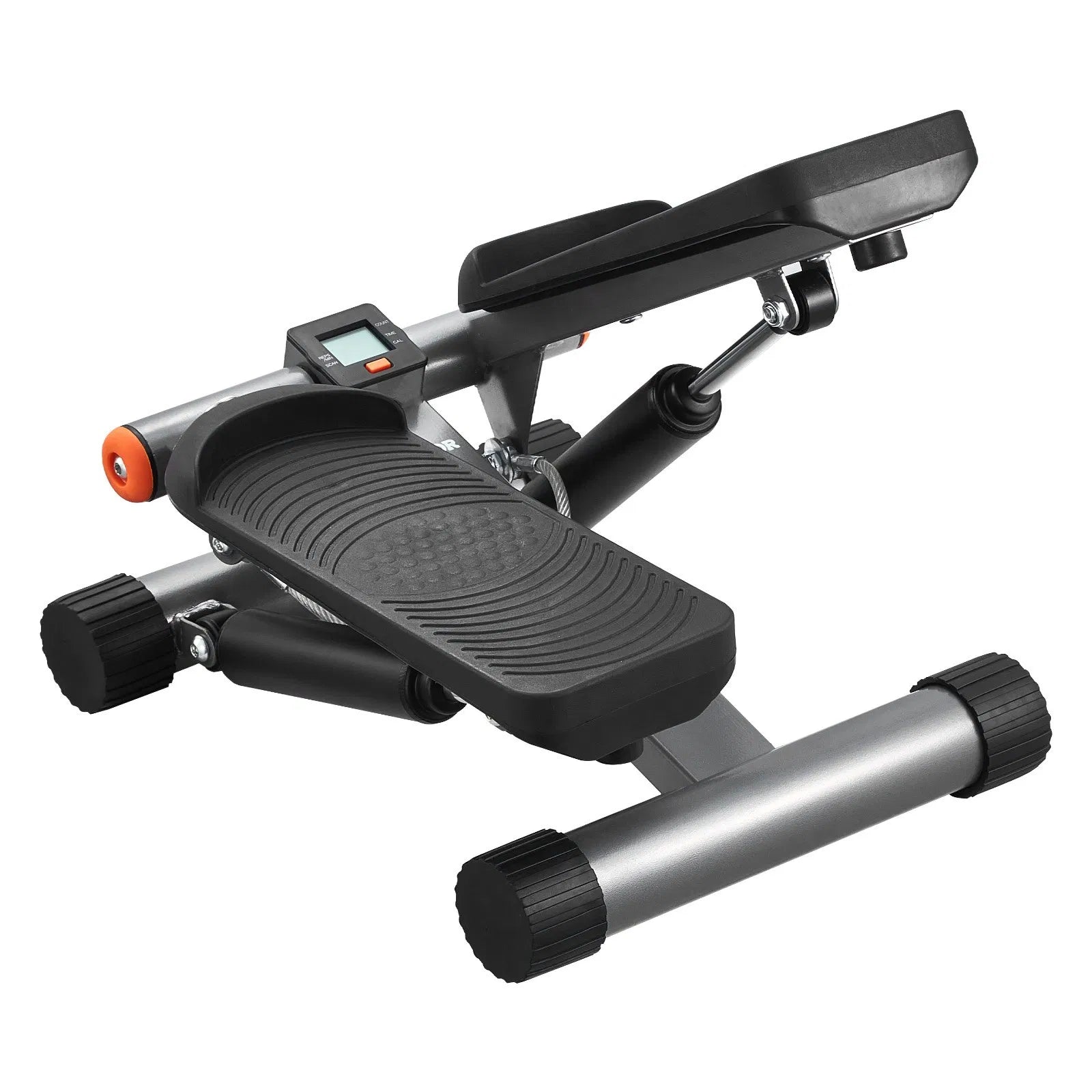 Hydraulic Mini Stair Stepper with Resistance Bands | LCD Display | 330lb Capacity | Home Gym