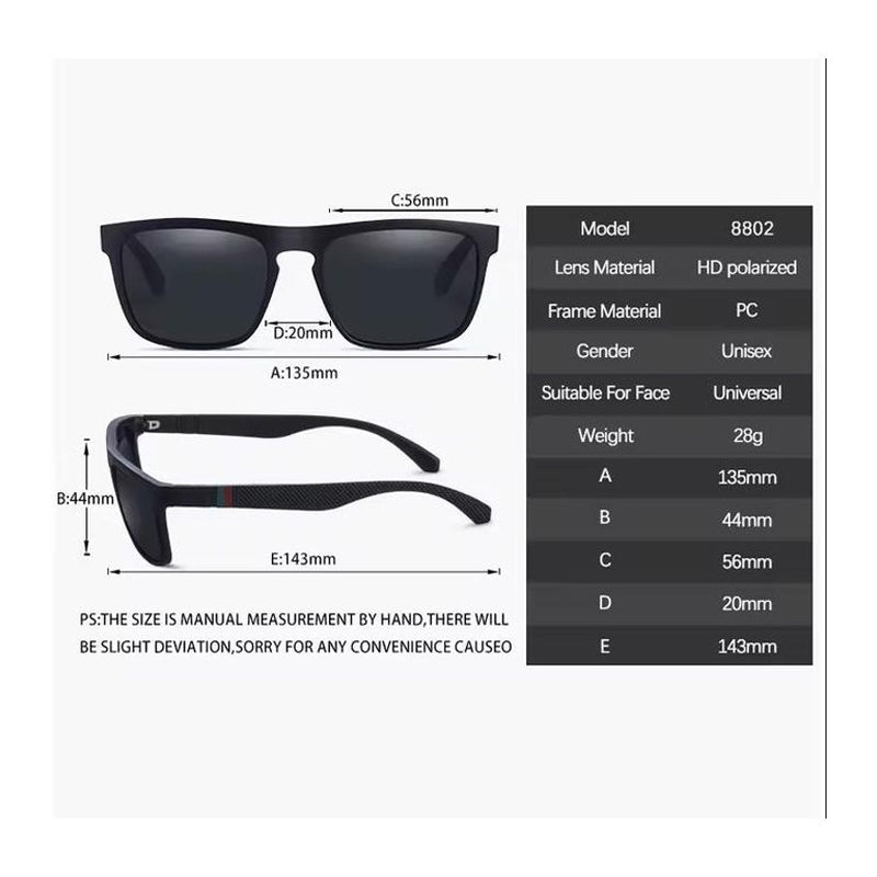 Polarized Square Vintage Sunglasses | Unisex Retro Style | UV Protection