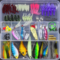 100-Piece Sequined Soft Fishing Lure Set | High Carbon Steel Hooks | Tackle Box Included