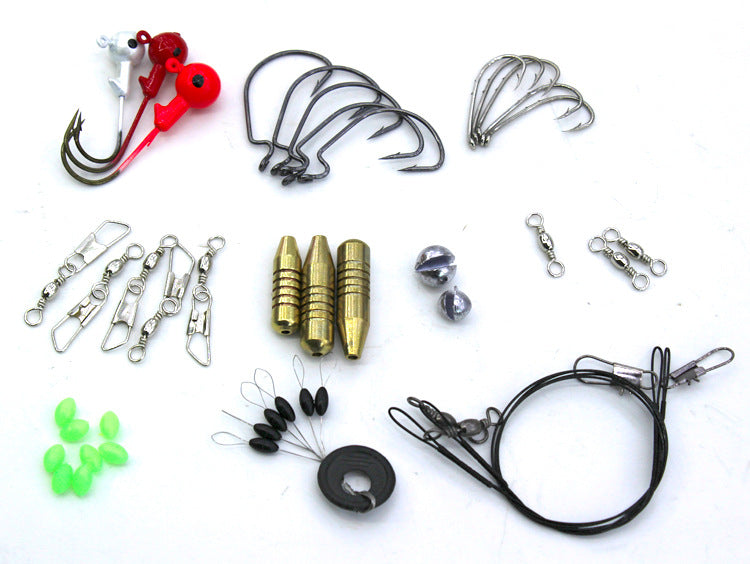 100-Piece Sequined Soft Fishing Lure Set | High Carbon Steel Hooks | Tackle Box Included