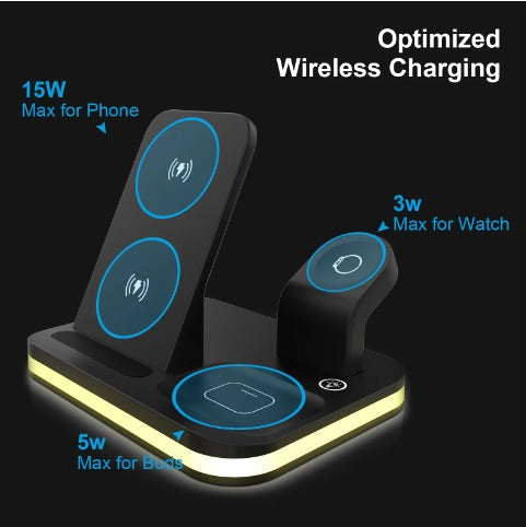 4-in-1 Wireless Charging Station – iPhone, Apple Watch & AirPods