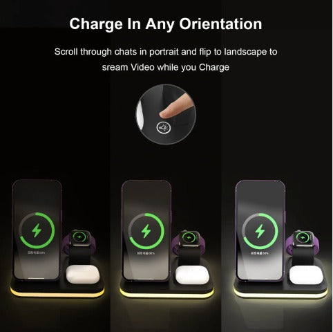 4-in-1 Wireless Charging Station – iPhone, Apple Watch & AirPods