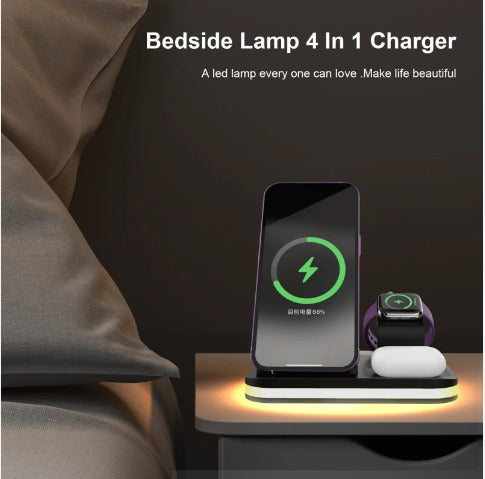 4-in-1 Wireless Charging Station – iPhone, Apple Watch & AirPods