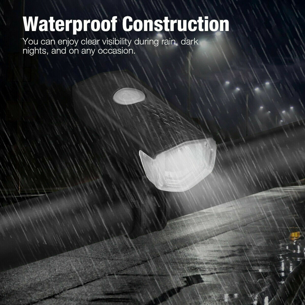 USB Rechargeable Bike Light Set | Front & Rear LED | IP65 Waterproof | 360° Visibility
