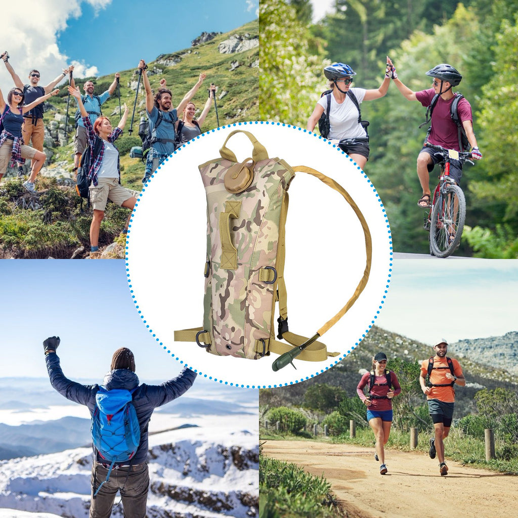3L Tactical Hydration Backpack | Water Bladder Included | 600D Nylon | Hiking & Cycling