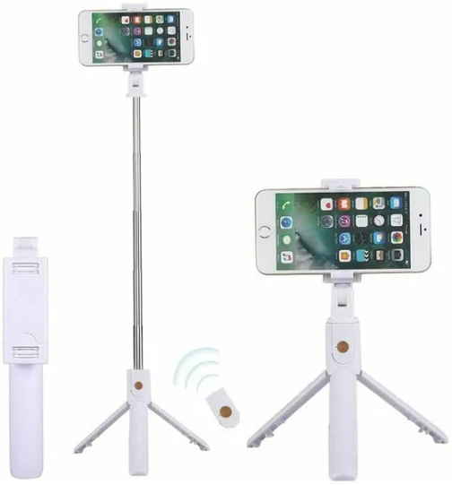 3-in-1 Selfie Stick Tripod with Bluetooth Remote – Extendable & Foldable