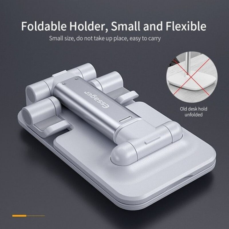 Adjustable Aluminum Phone & Tablet Stand – Foldable Desktop Holder for iPhone & iPad