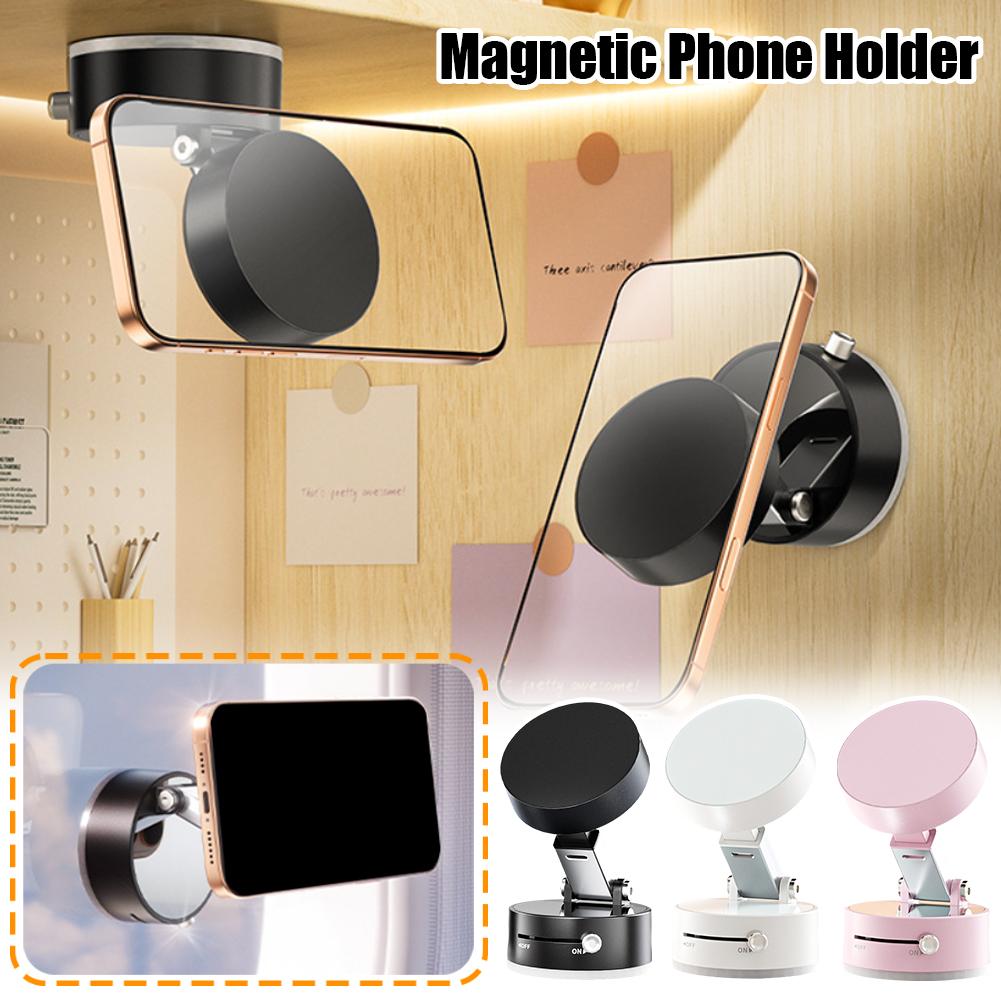 Magnetic Vacuum Car Phone Holder – Hands-Free Dashboard & Mirror Mount