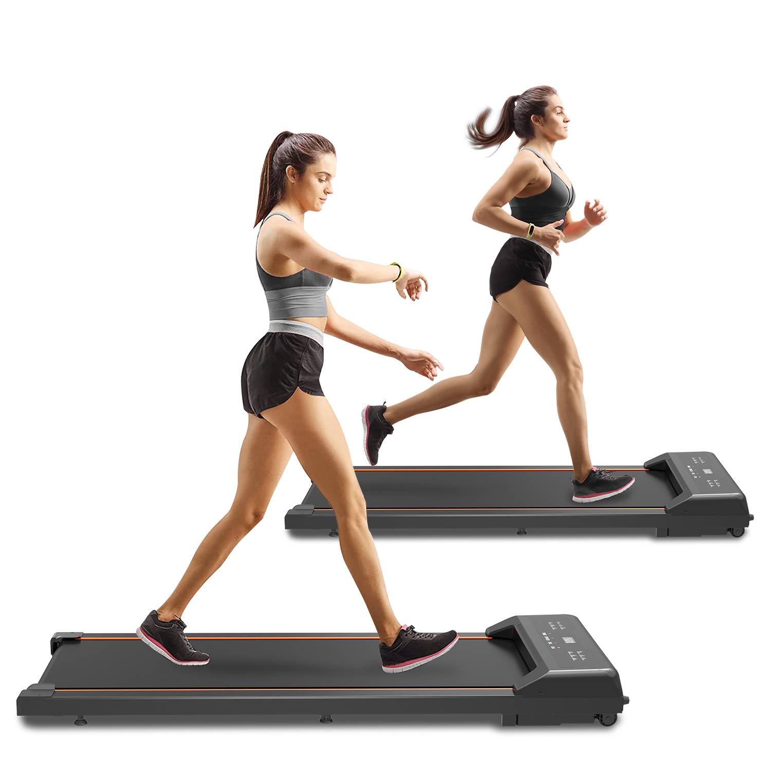 Walking Pad Under Desk Treadmill | 2.5HP | LED Display & Remote | 0.6–5 MPH | 245lb Capacity
