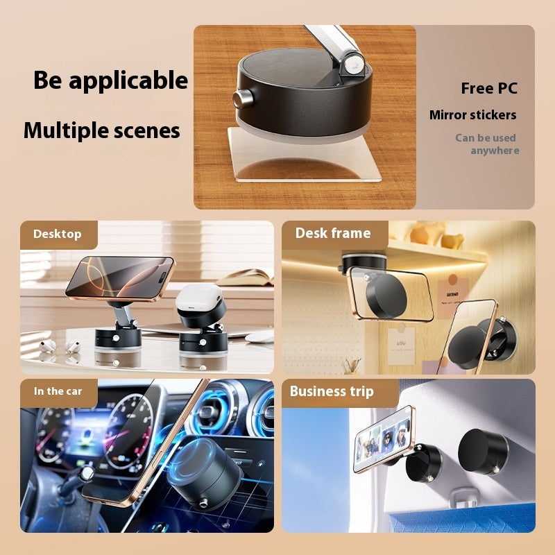 Magnetic Vacuum Car Phone Holder – Hands-Free Dashboard & Mirror Mount
