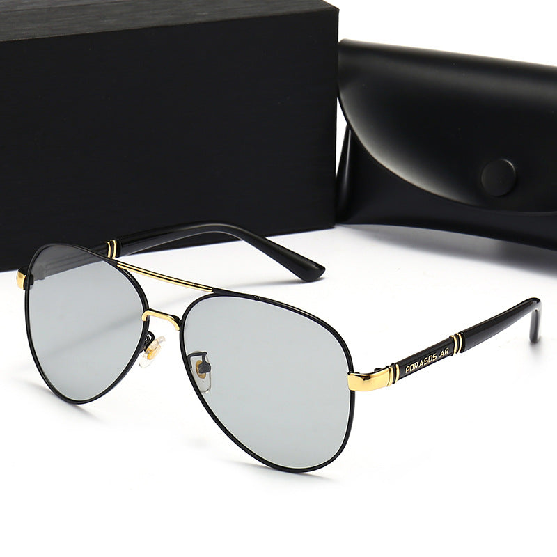 Polarized Color-Changing Sunglasses | Metal Full Frame | UV400 | TAC Lenses