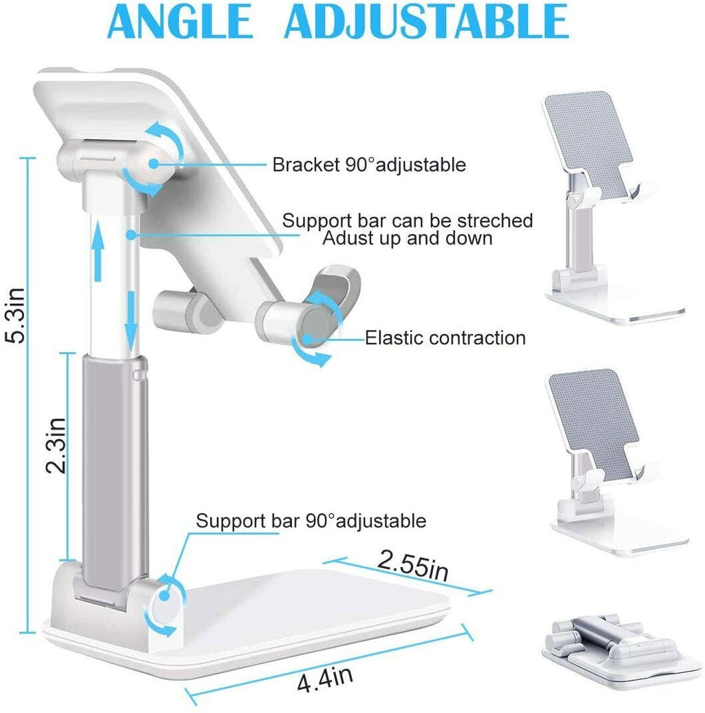 Foldable Phone & Tablet Stand – Aluminum Desktop Holder