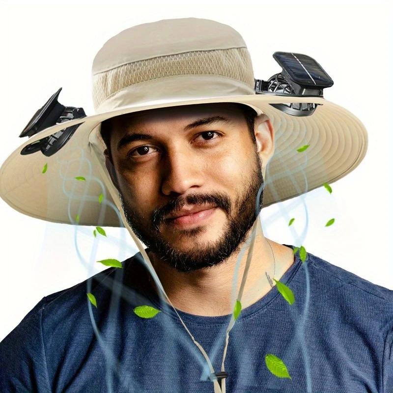 Solar-Powered Fan Hat | 3-Speed Cooling | USB Rechargeable | Outdoor Fisherman Hat