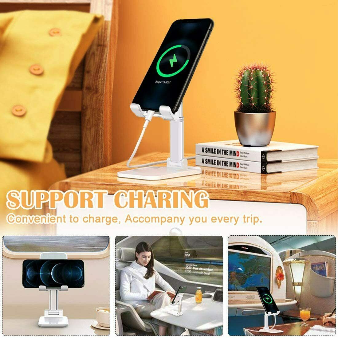 Foldable Phone & Tablet Stand – Aluminum Desktop Holder