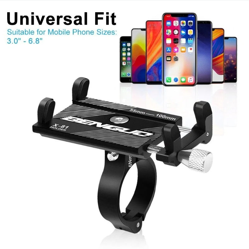 Aluminum Bike & Motorcycle Phone Mount – Universal Handlebar Holder