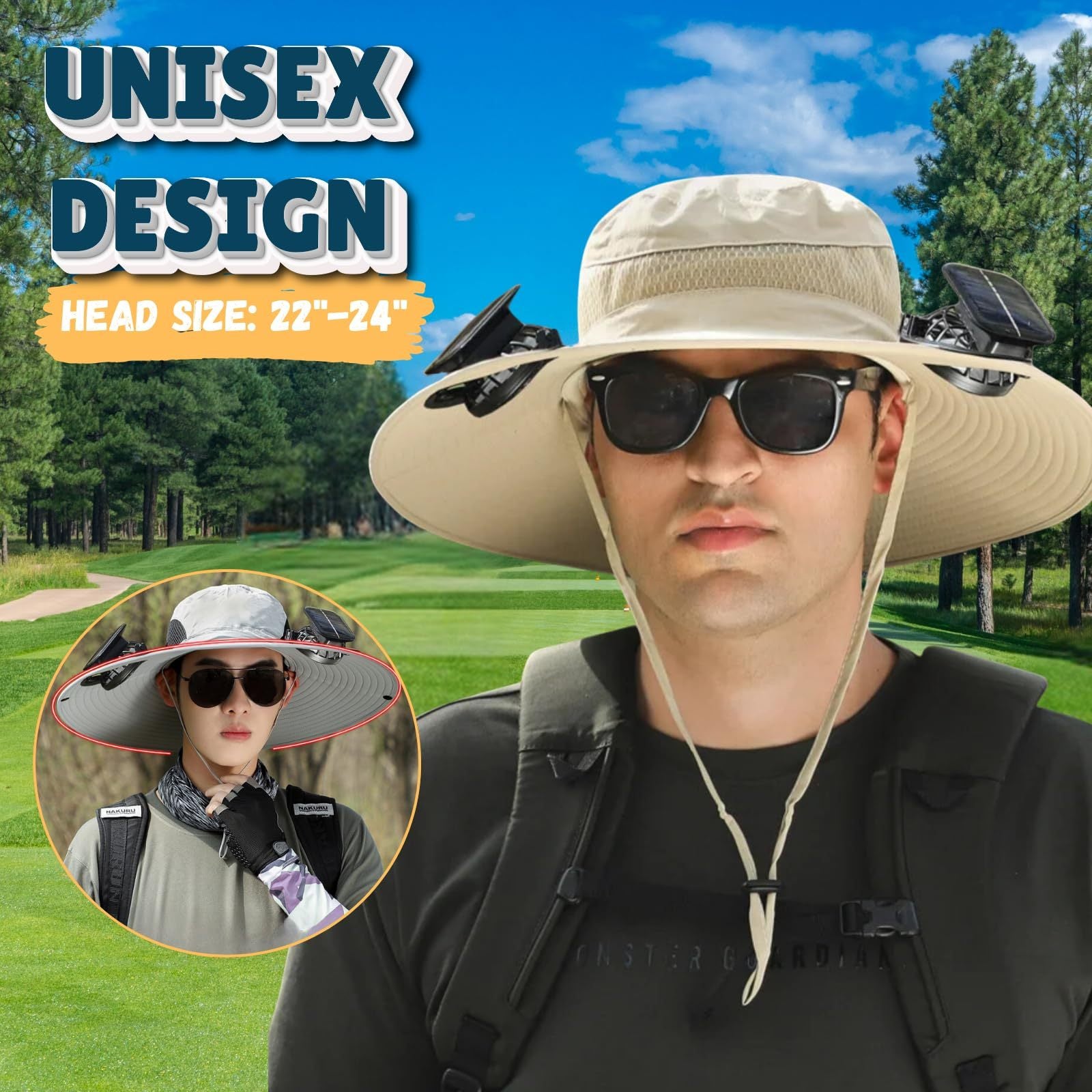 Solar-Powered Fan Hat | 3-Speed Cooling | USB Rechargeable | Outdoor Fisherman Hat