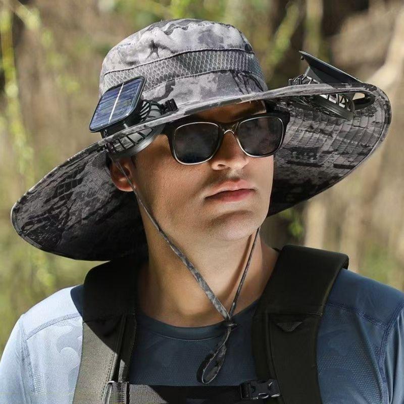 Solar-Powered Fan Hat | 3-Speed Cooling | USB Rechargeable | Outdoor Fisherman Hat