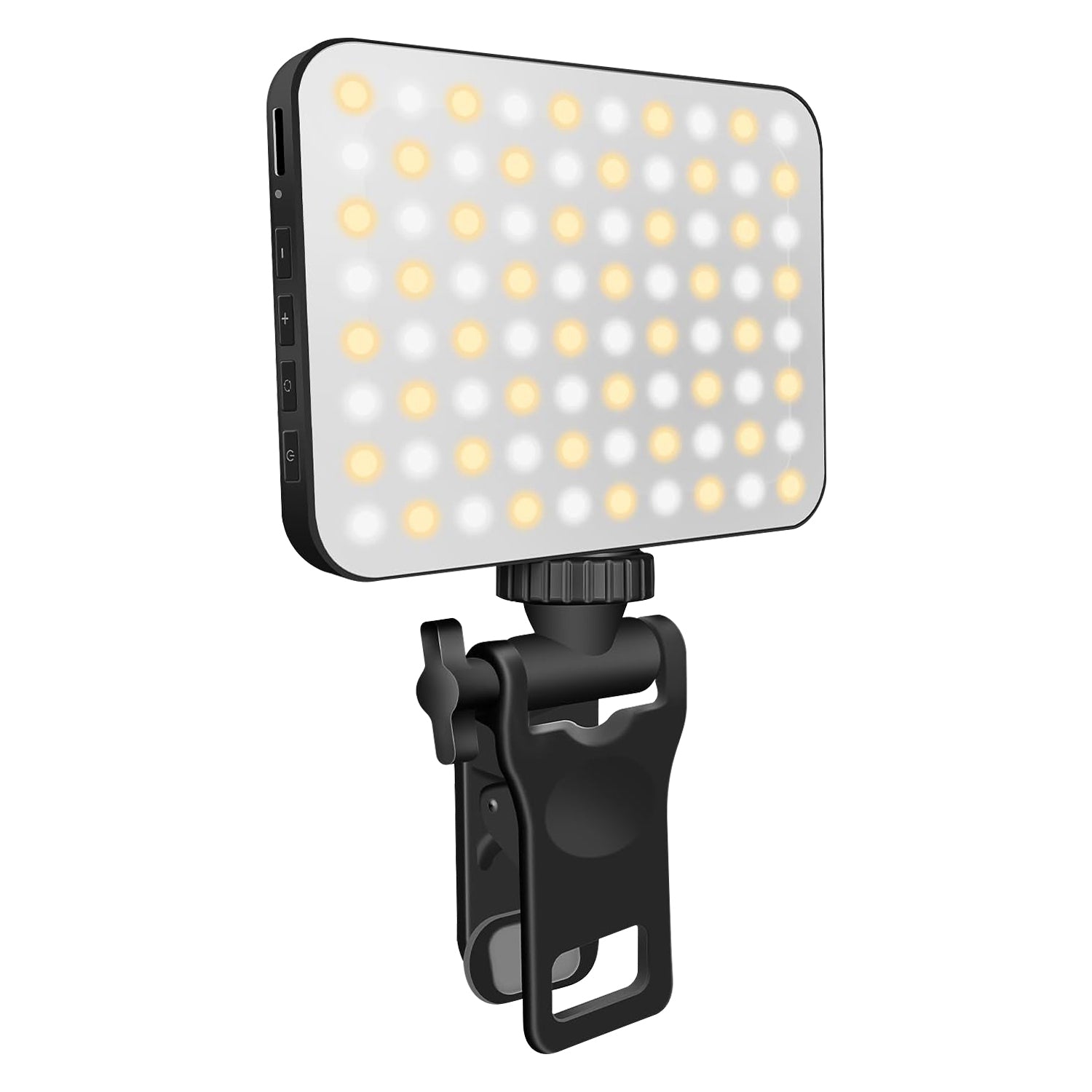 Rechargeable Clip-On Selfie Fill Light | 80 LEDs | 3 Modes | 10 Brightness Levels | 2000mAh