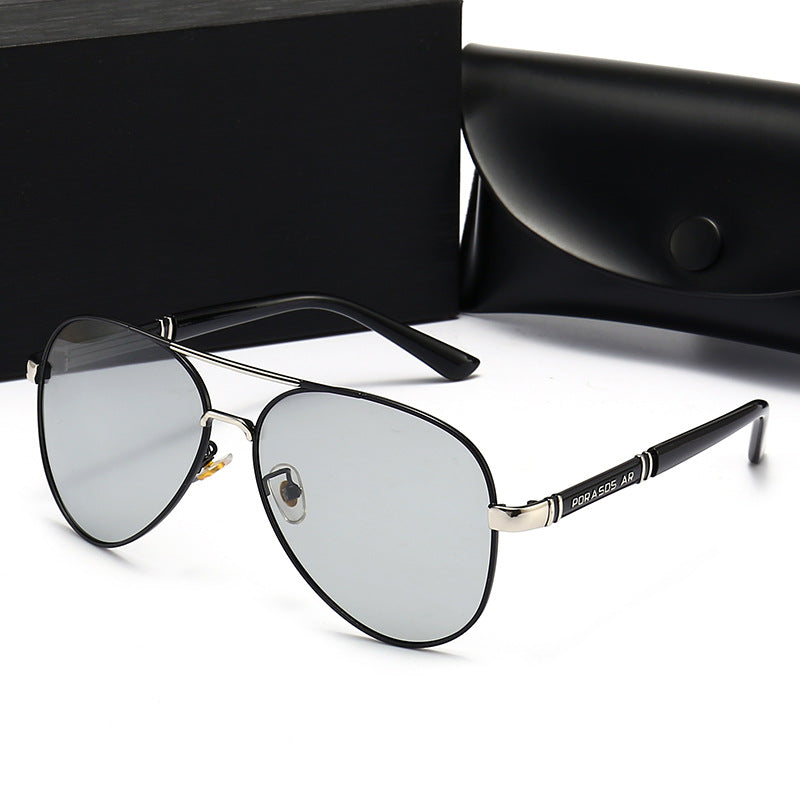 Polarized Color-Changing Sunglasses | Metal Full Frame | UV400 | TAC Lenses