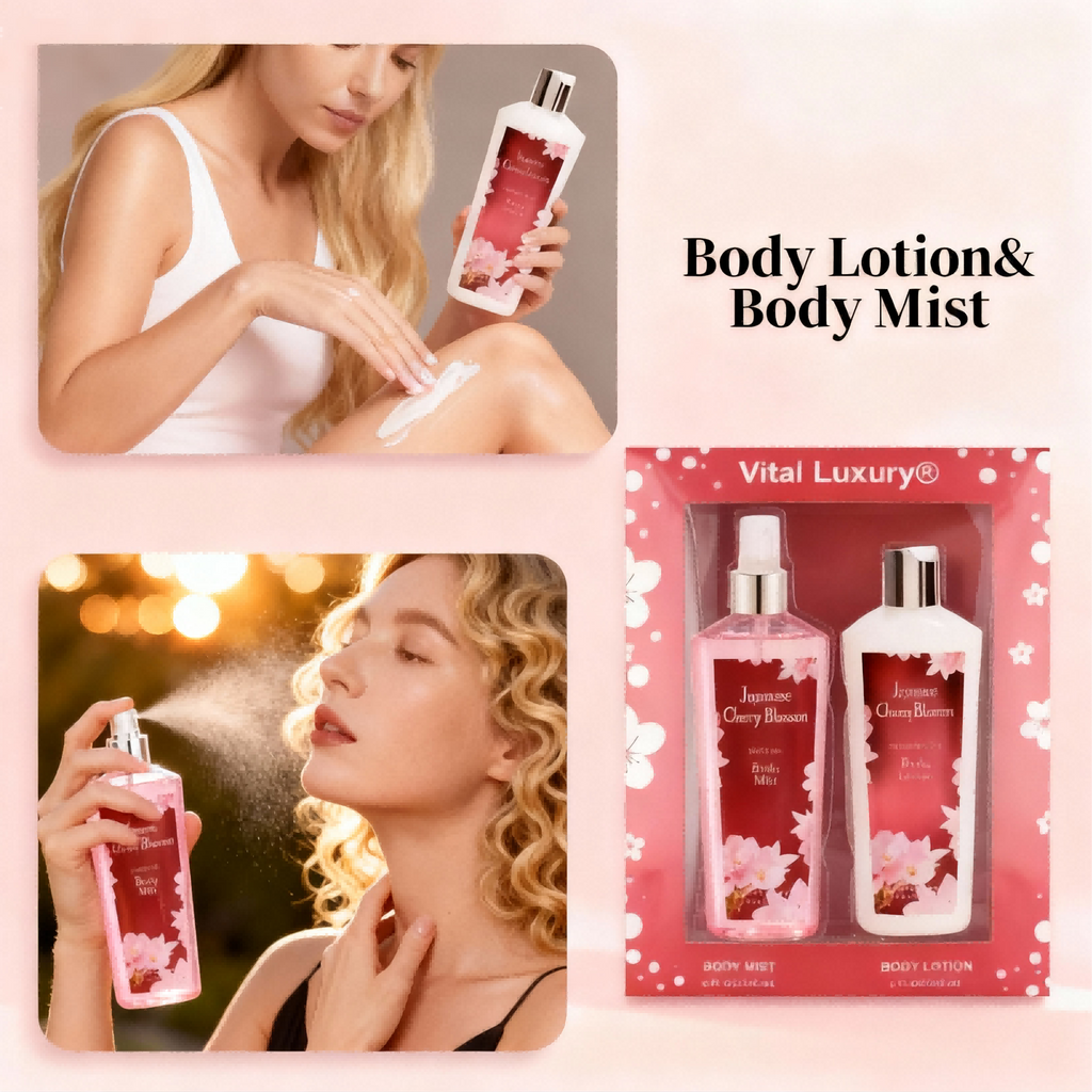 Japanese Cherry Blossom Body Lotion & Mist Gift Set
