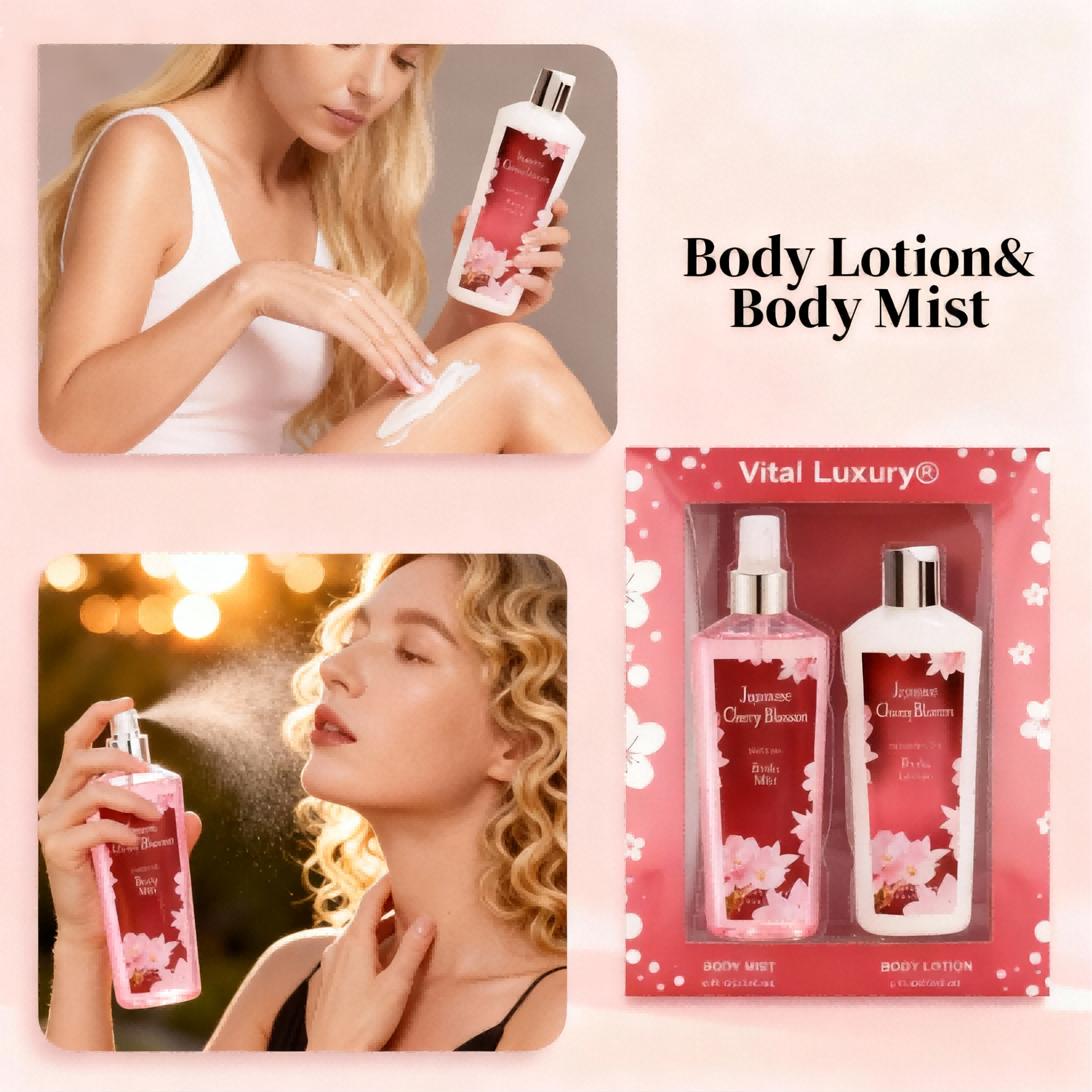 Japanese Cherry Blossom Body Lotion & Mist Gift Set