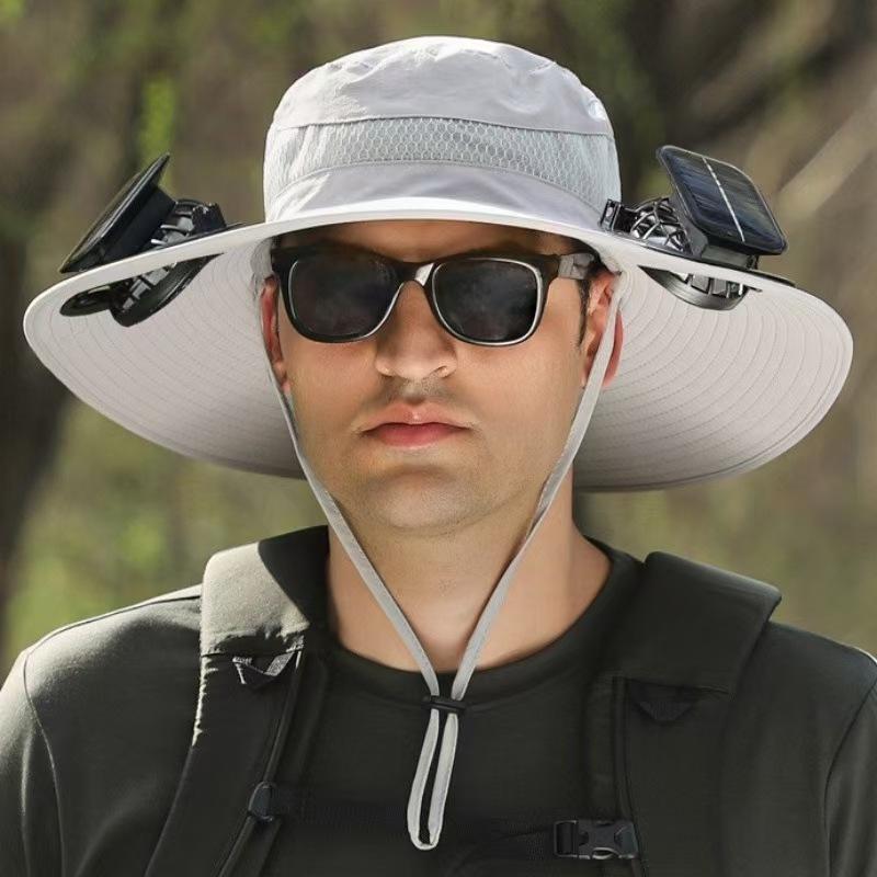 Solar-Powered Fan Hat | 3-Speed Cooling | USB Rechargeable | Outdoor Fisherman Hat