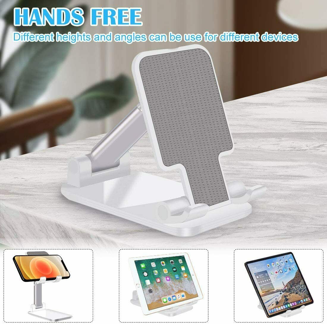 Foldable Phone & Tablet Stand – Aluminum Desktop Holder