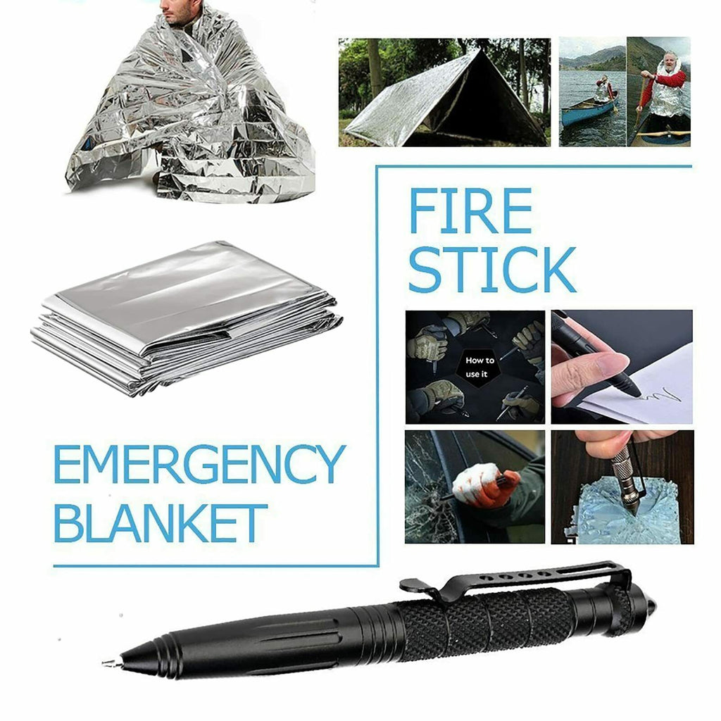 14-in-1 Outdoor Emergency Survival Kit | Camping & Hiking Tactical Gear Set