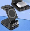 3-in-1 Magnetic Wireless Charger with Clock – 15W Fast Charging