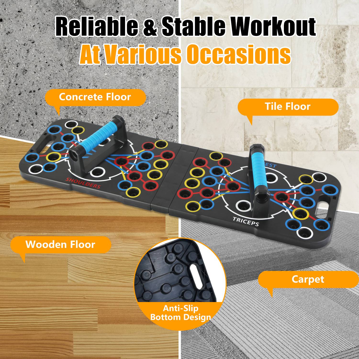 15-in-1 Push Up Board Home Gym Set | Pilates Bar, Resistance Bands, Ab Wheel & More