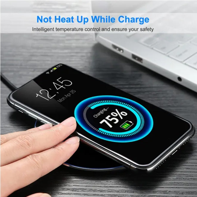 Ultra Slim Qi Wireless Charger – 5W Fast Charging Pad