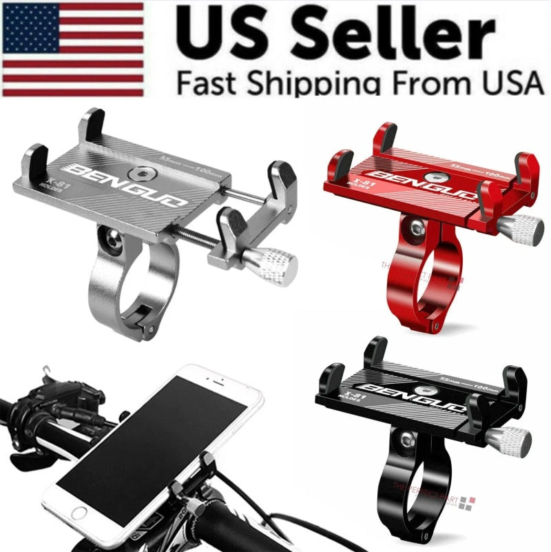 Aluminum Bike & Motorcycle Phone Mount – Universal Handlebar Holder