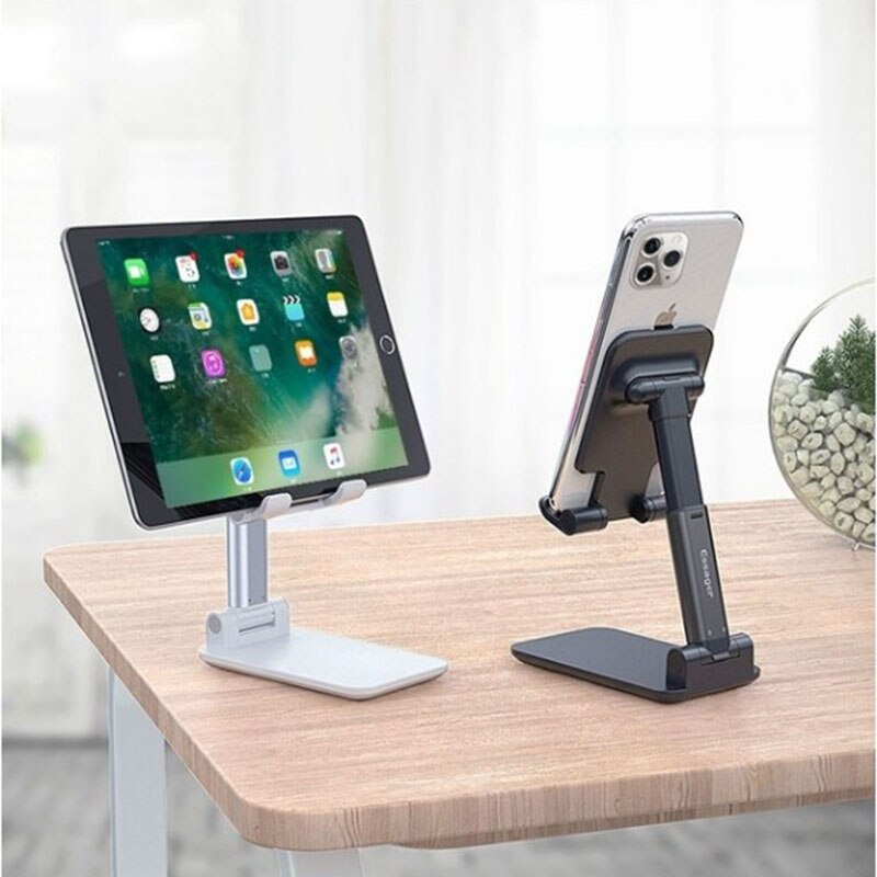 Adjustable Aluminum Phone & Tablet Stand – Foldable Desktop Holder for iPhone & iPad