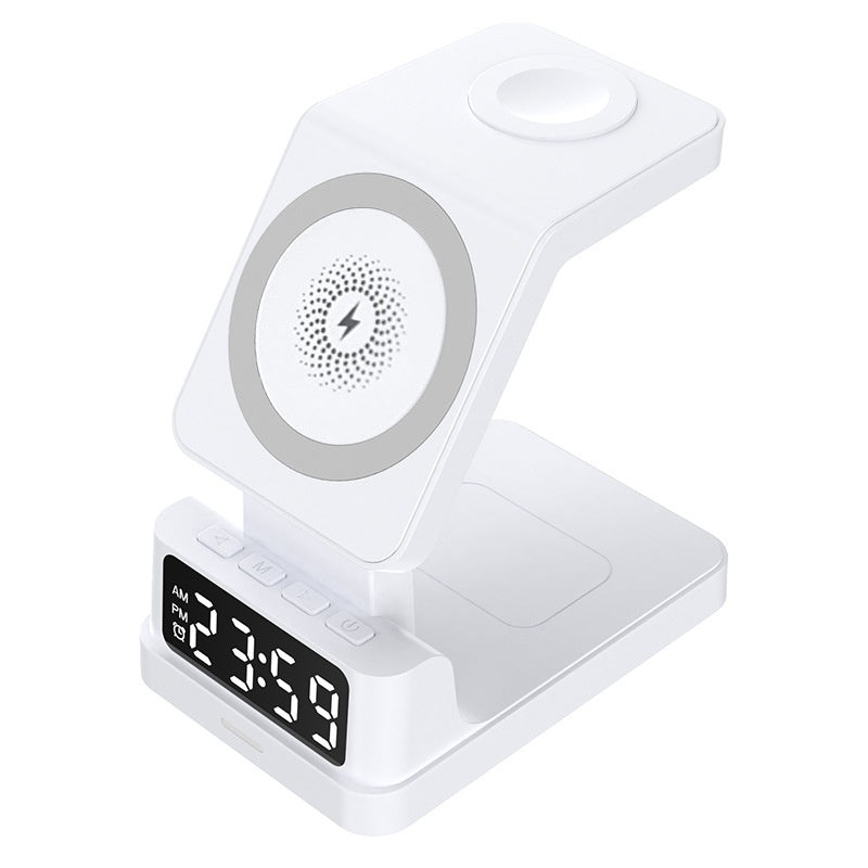 3-in-1 Magnetic Wireless Charger with Clock – 15W Fast Charging