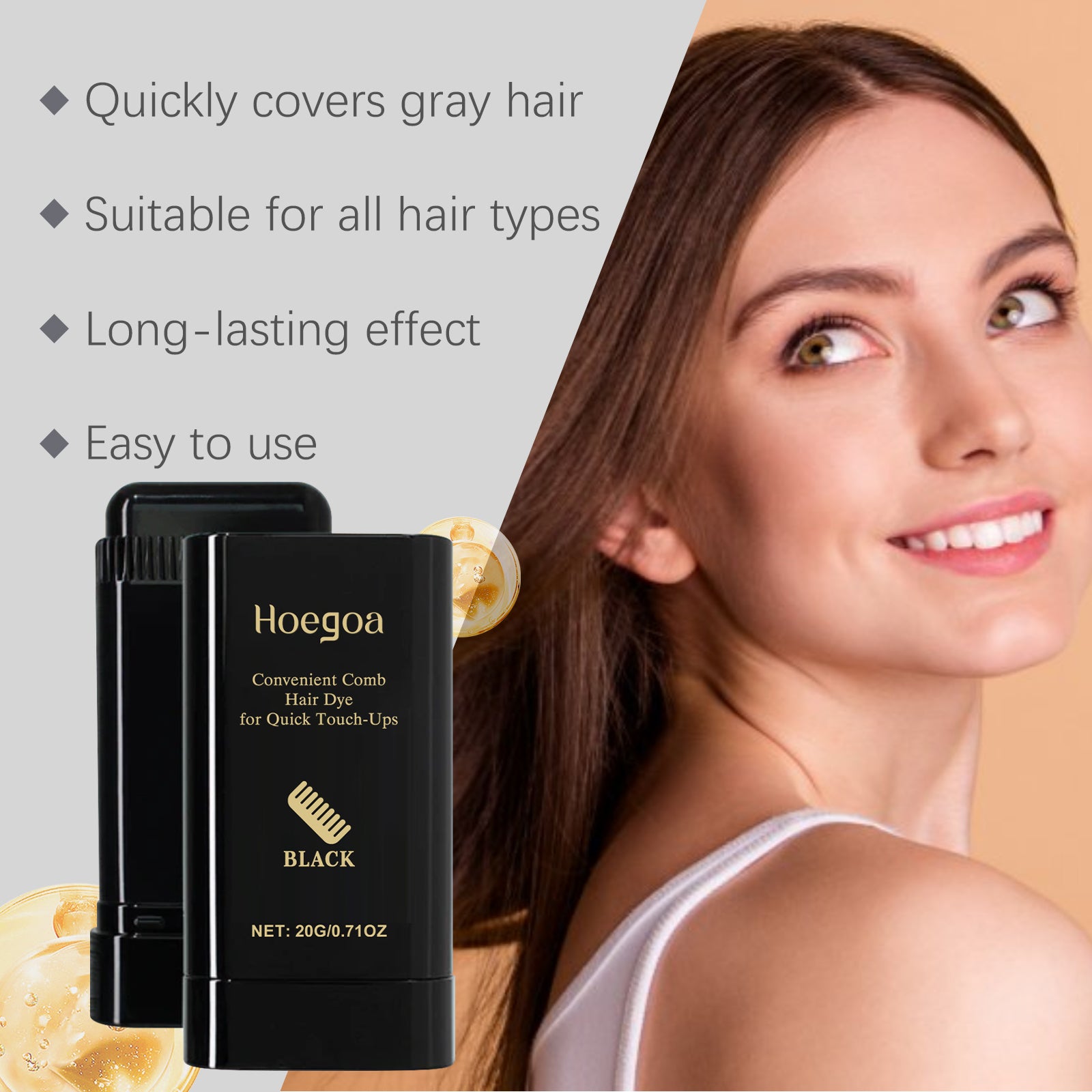 Temporary Hair Color stick - Natural Gentle Pigment Applicator