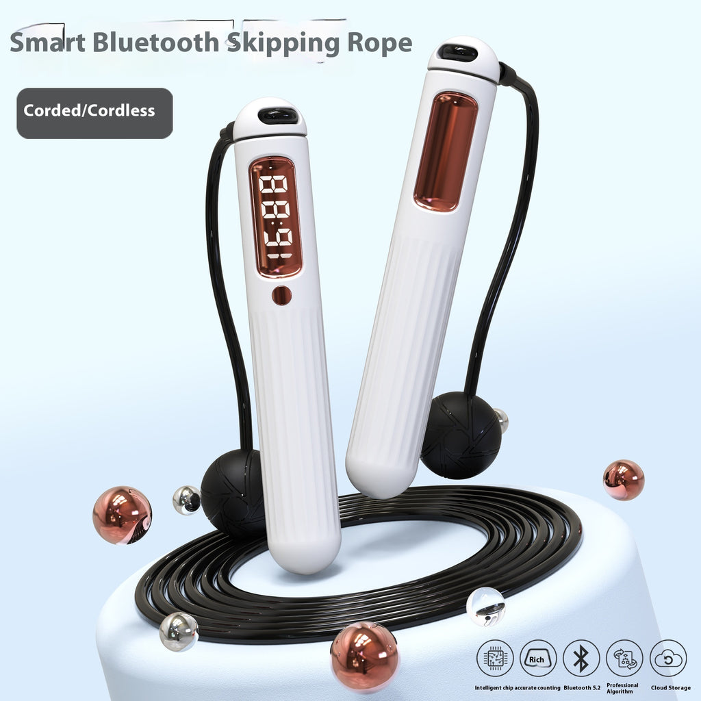 Smart Bluetooth Jump Rope with Digital Counter | Weighted Fitness Skipping Rope