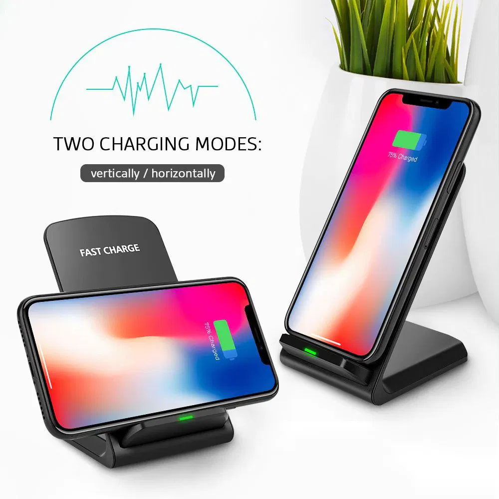 Qi Wireless Fast Charging Pad & Stand – Universal Dock for Samsung & Android
