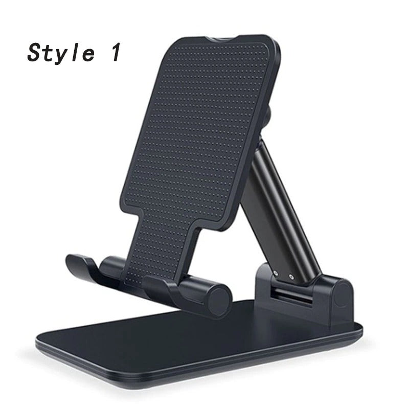 Adjustable Aluminum Phone & Tablet Stand – Foldable Desktop Holder for iPhone & iPad