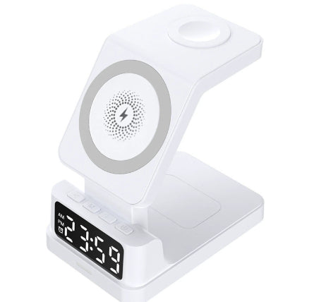 3-in-1 Magnetic Wireless Charger with Clock – 15W Fast Charging