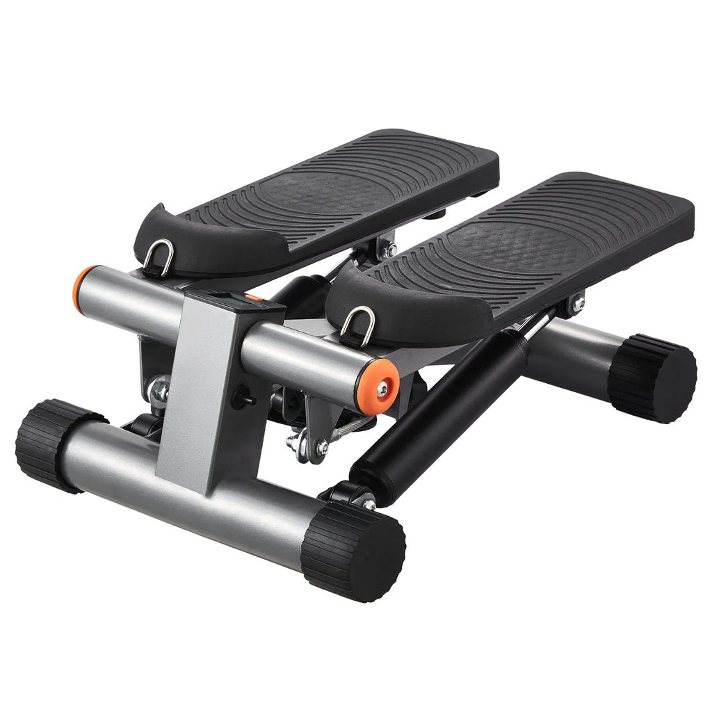 Hydraulic Mini Stair Stepper with Resistance Bands | LCD Display | 330lb Capacity | Home Gym