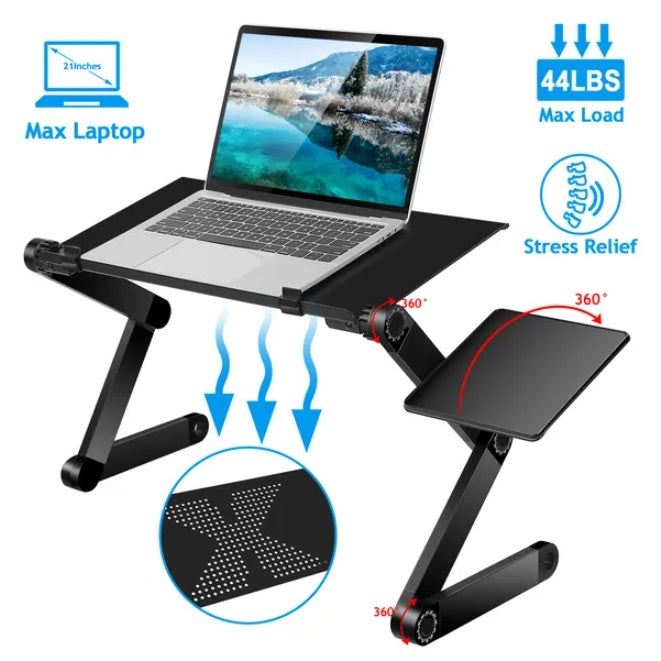 Foldable Laptop Desk – Portable Adjustable Lap Table for Bed & Sofa