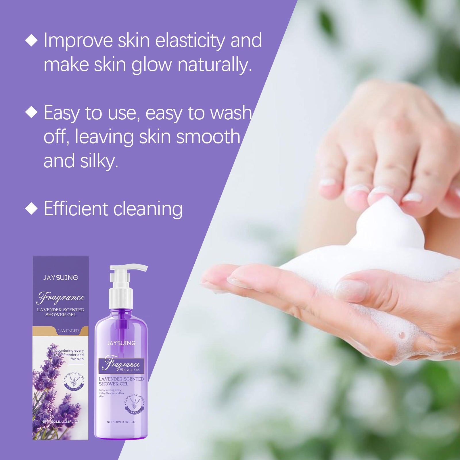 Lavender Luxe Shower Gel-Moisturizing & Fragrant Body Cleanser