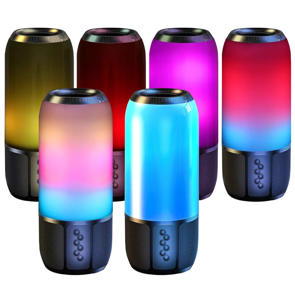 Portable Bluetooth Speaker – 360° Stereo Sound & Color-Changing Lights