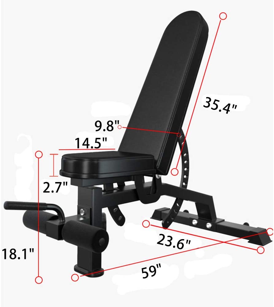 Adjustable Weight Bench | 1000lb Capacity | 12-Position | Foldable Home Gym Bench Press