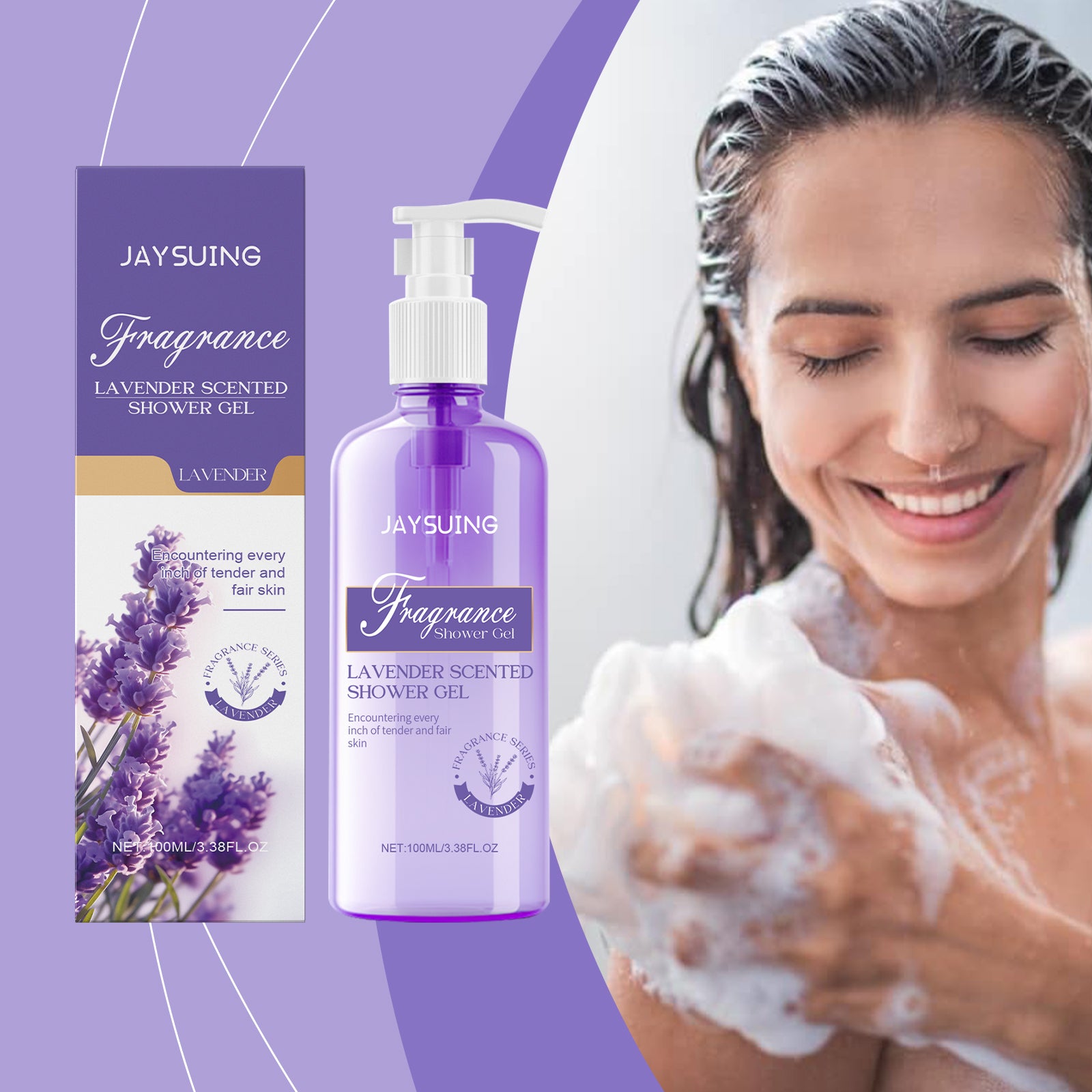 Lavender Luxe Shower Gel-Moisturizing & Fragrant Body Cleanser