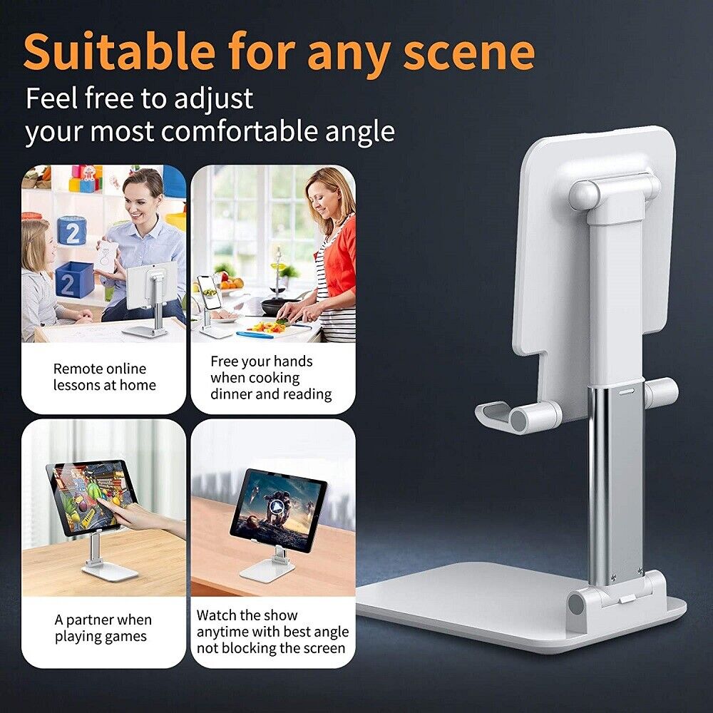 Foldable Phone & Tablet Stand – Aluminum Desktop Holder