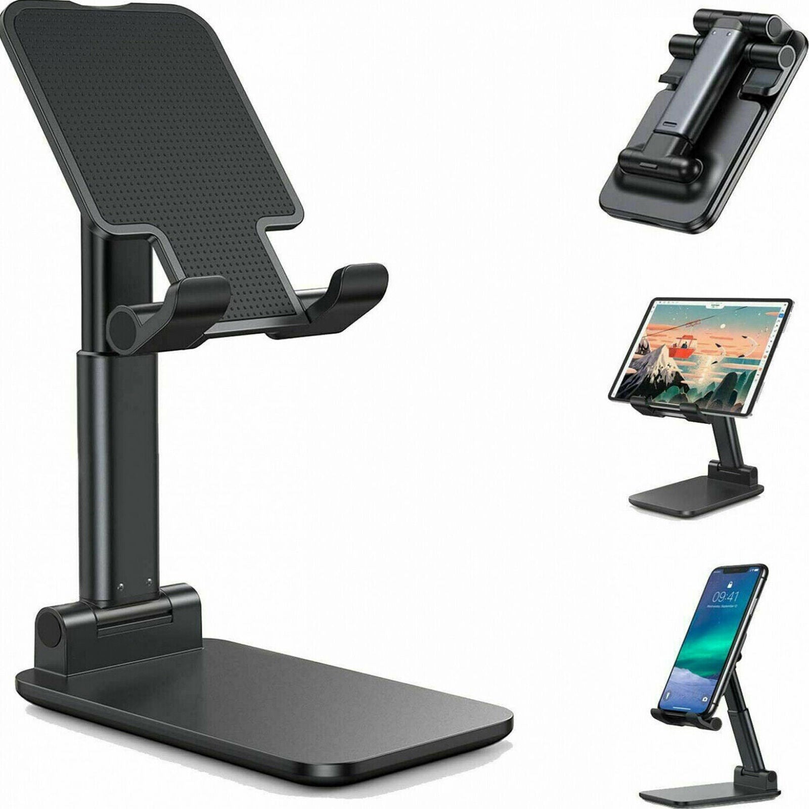 Foldable Phone & Tablet Stand – Aluminum Desktop Holder