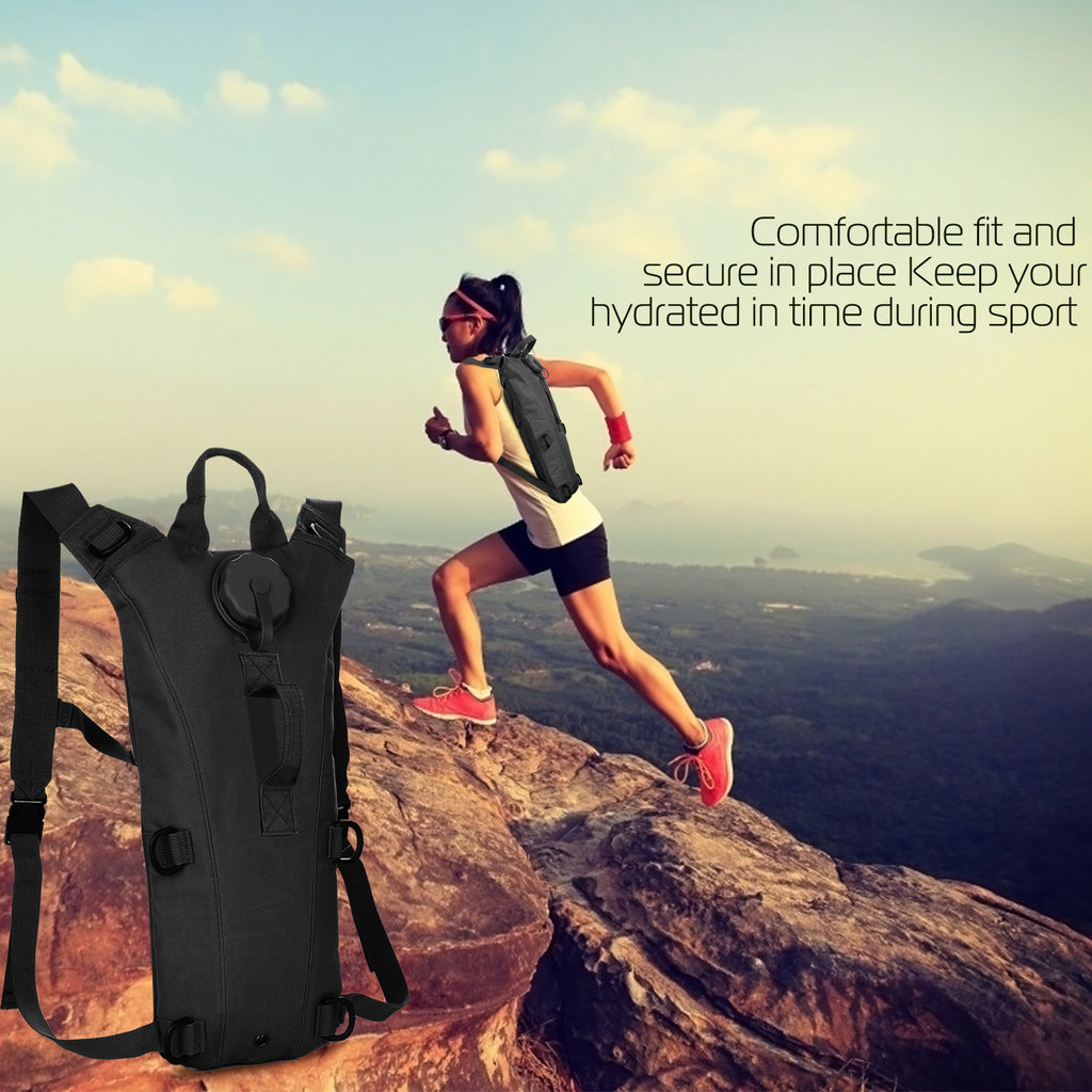 3L Tactical Hydration Backpack | Water Bladder Included | 600D Nylon | Hiking & Cycling