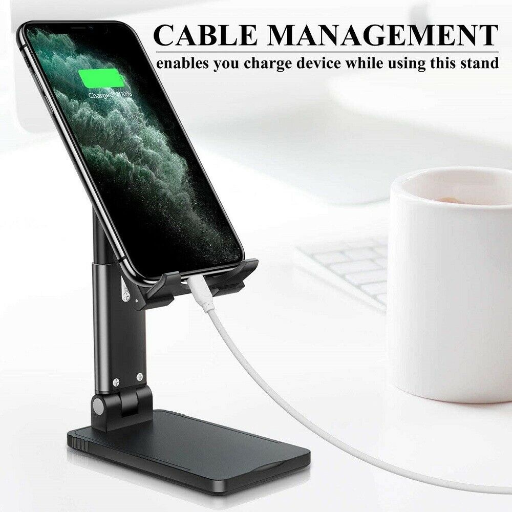 Foldable Phone & Tablet Stand – Aluminum Desktop Holder