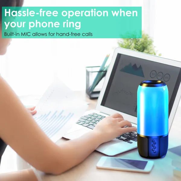 Portable Bluetooth Speaker – 360° Stereo Sound & Color-Changing Lights